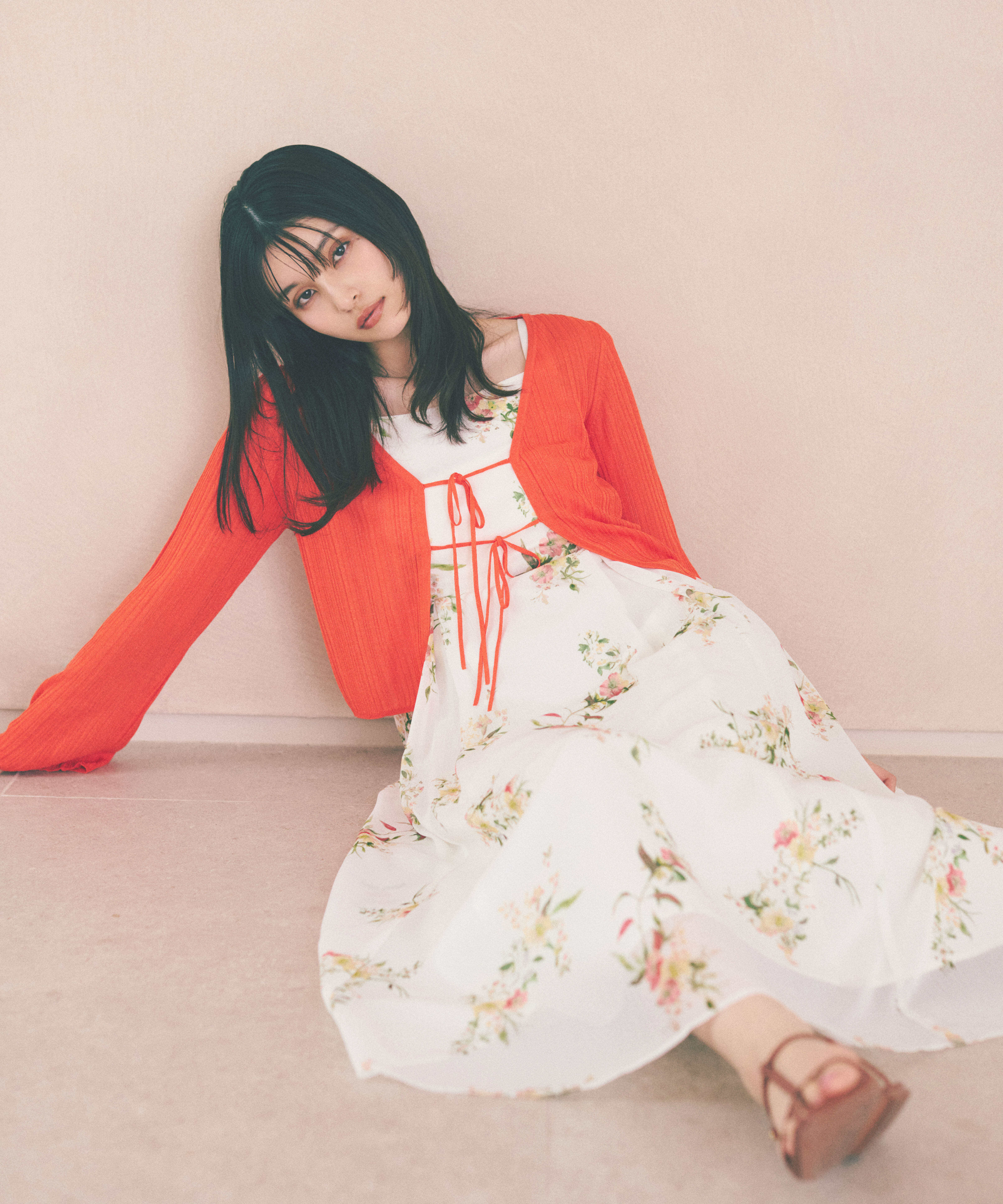 PROPORTION BODY DRESSING「＜青島心さん着用＞ボタニカル花柄キャミワンピース」|ワンピース|ピンク&times;コーラ