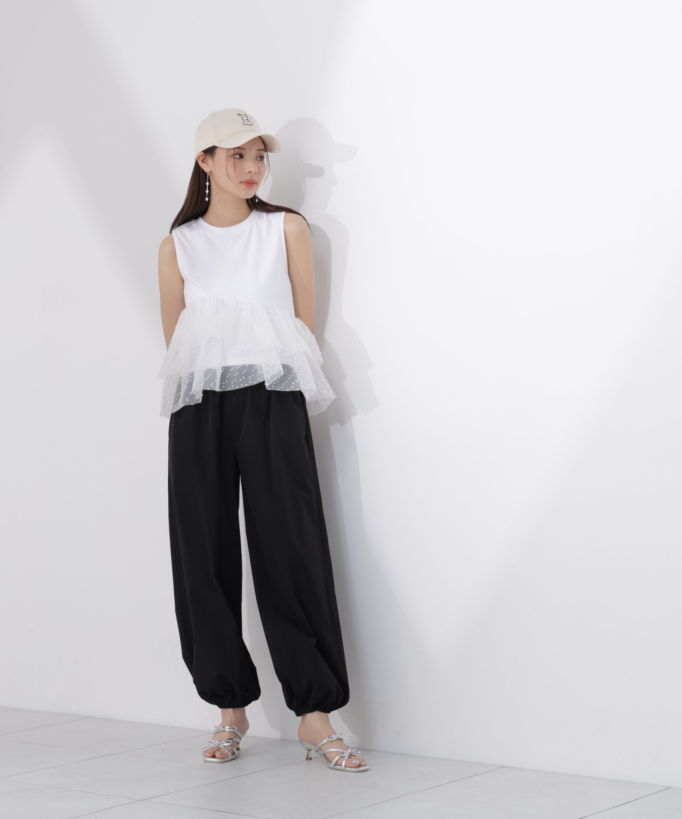 PROPORTION BODY DRESSING「＜EDIT COLOGNE＞ドットチュールカットソー」|Tシャツ・カットソー|