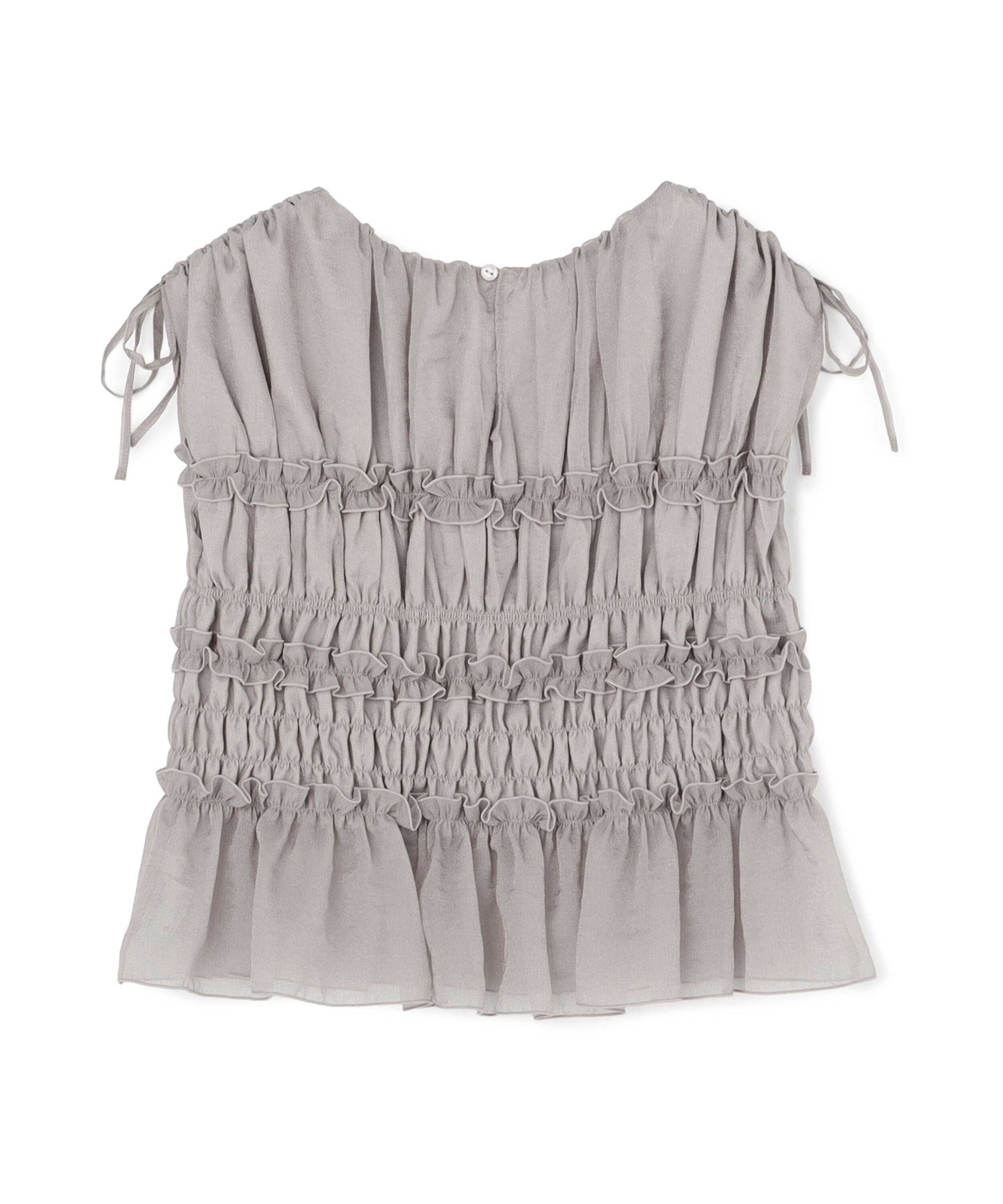 PROPORTION BODY DRESSING「〈a/mie〉シャーリングフリルブラウス＜ブルー：WEB限定＞」|シャツ・ブラウス|