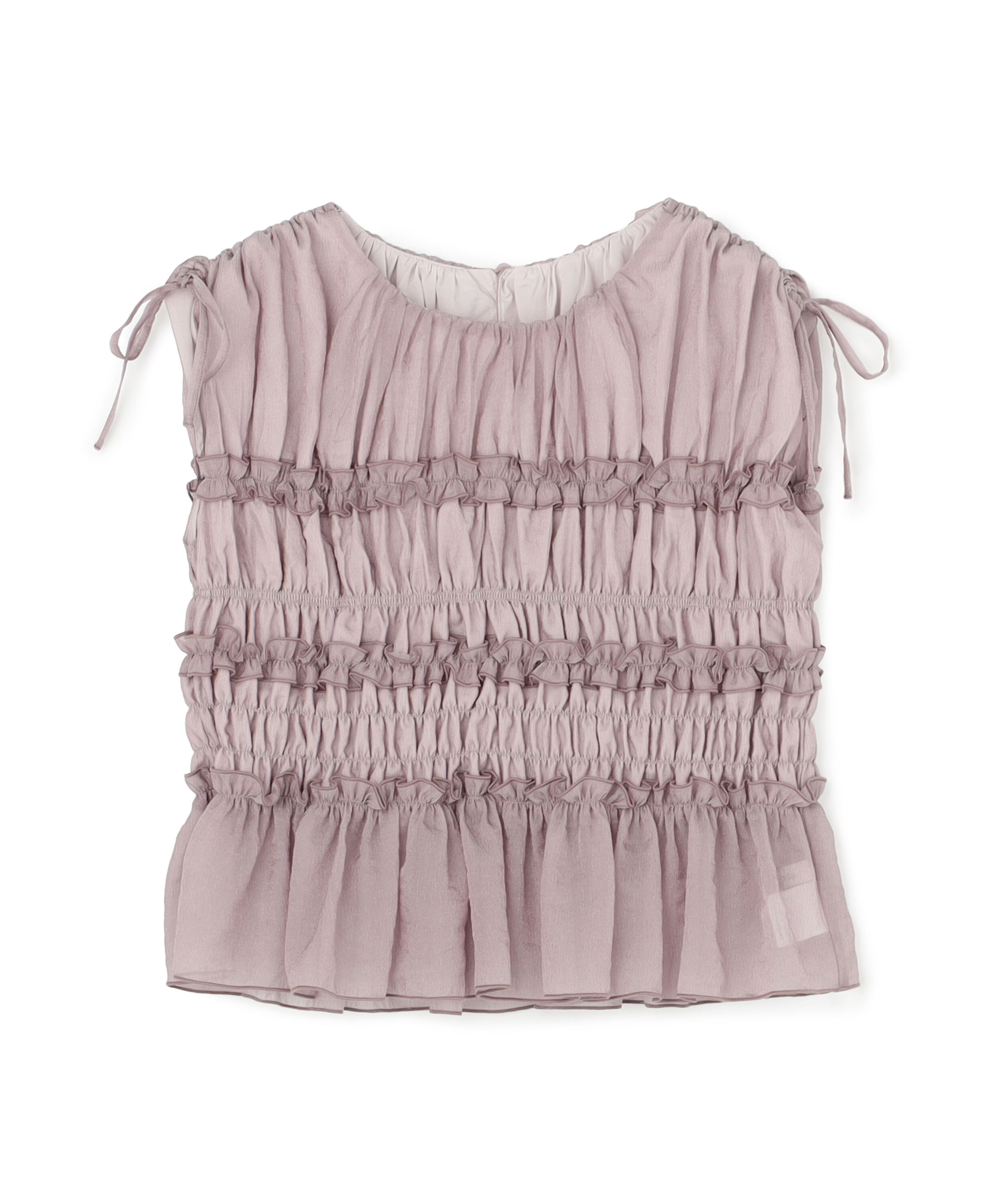 PROPORTION BODY DRESSING「〈a/mie〉シャーリングフリルブラウス＜ブルー：WEB限定＞」|シャツ・ブラウス|