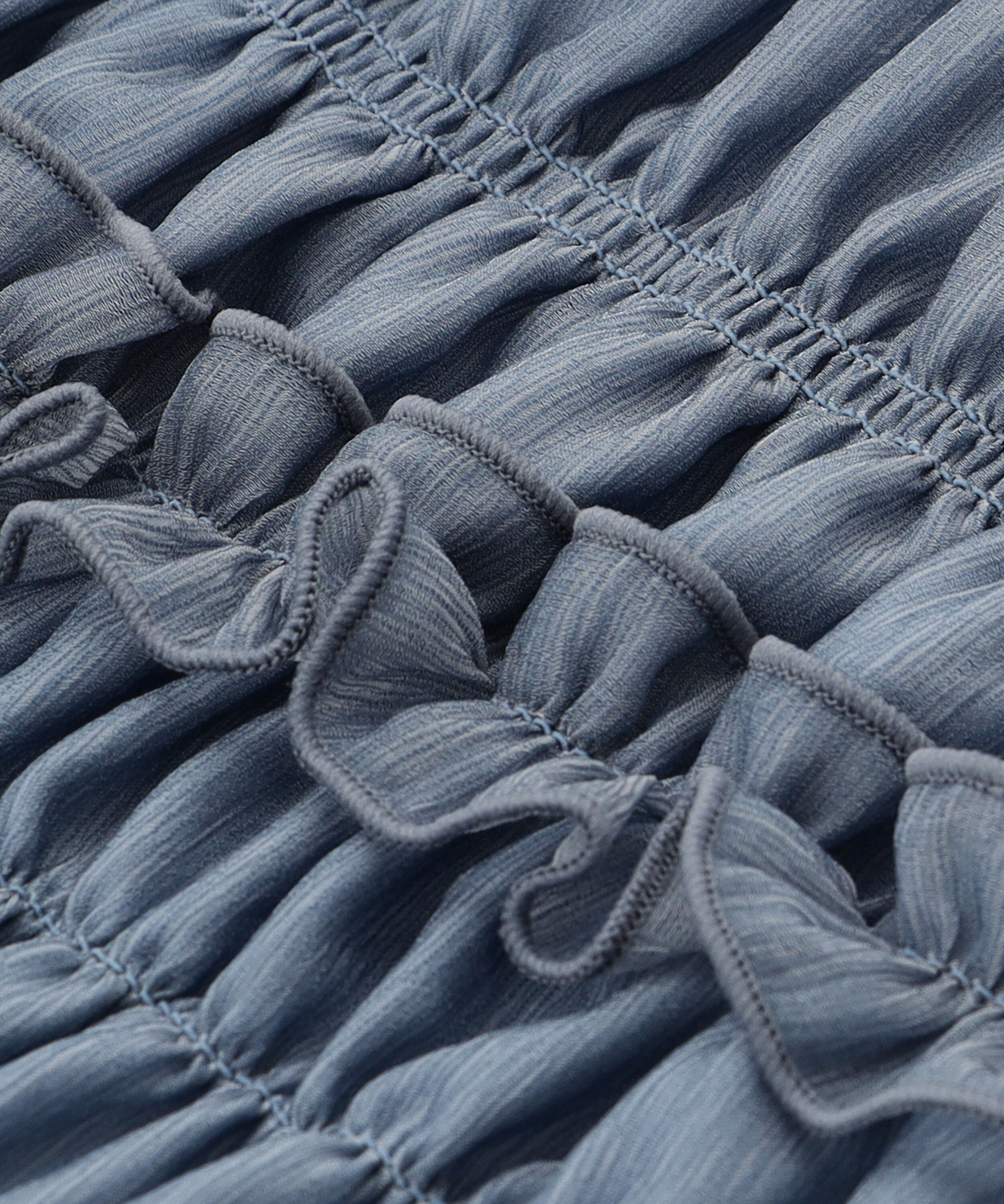 PROPORTION BODY DRESSING「〈a/mie〉シャーリングフリルブラウス＜ブルー：WEB限定＞」|シャツ・ブラウス|