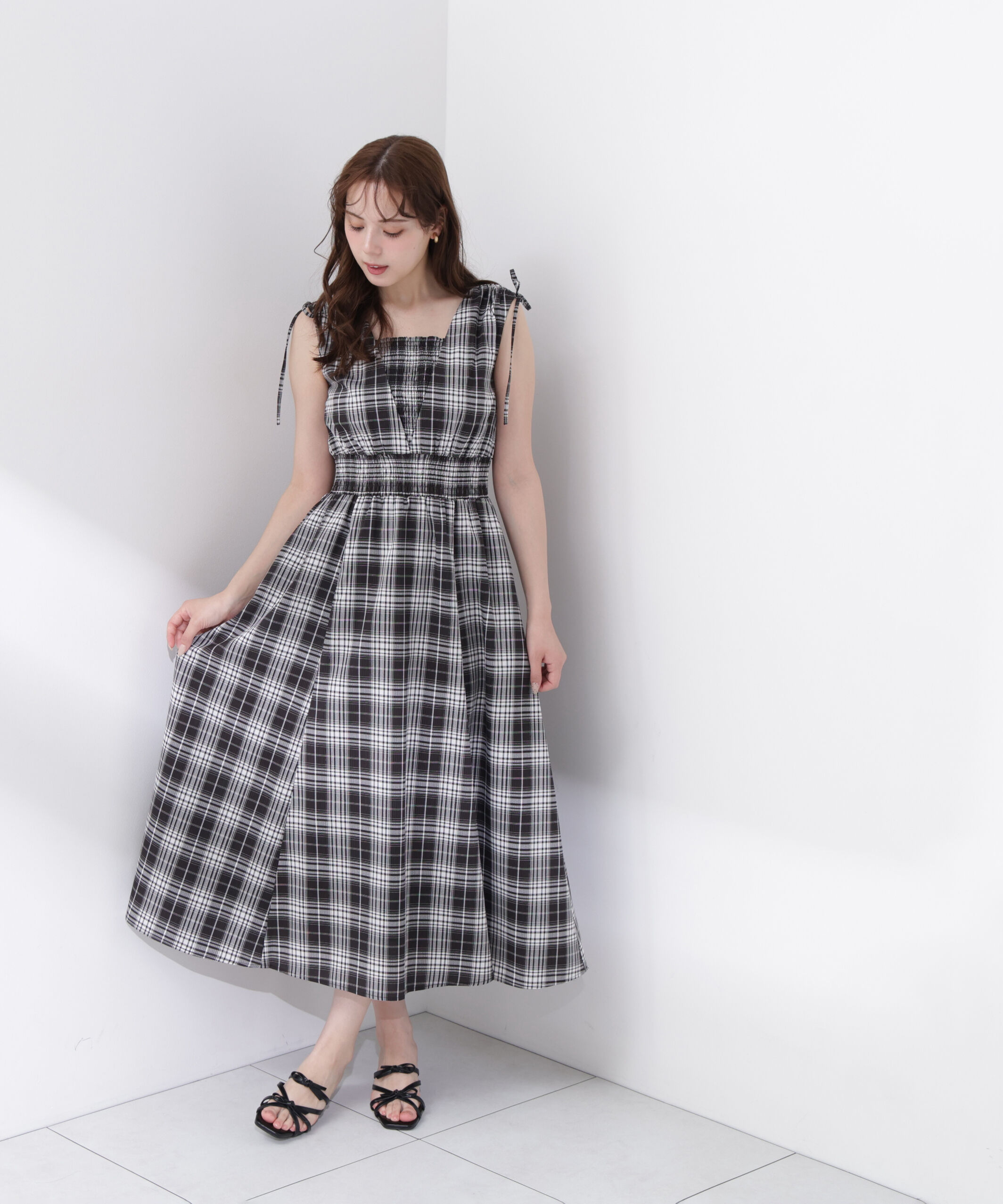PROPORTION BODY DRESSING「＜中川紅葉さん着用＞ショルダーリボンギャザーワンピース」|ワンピース|