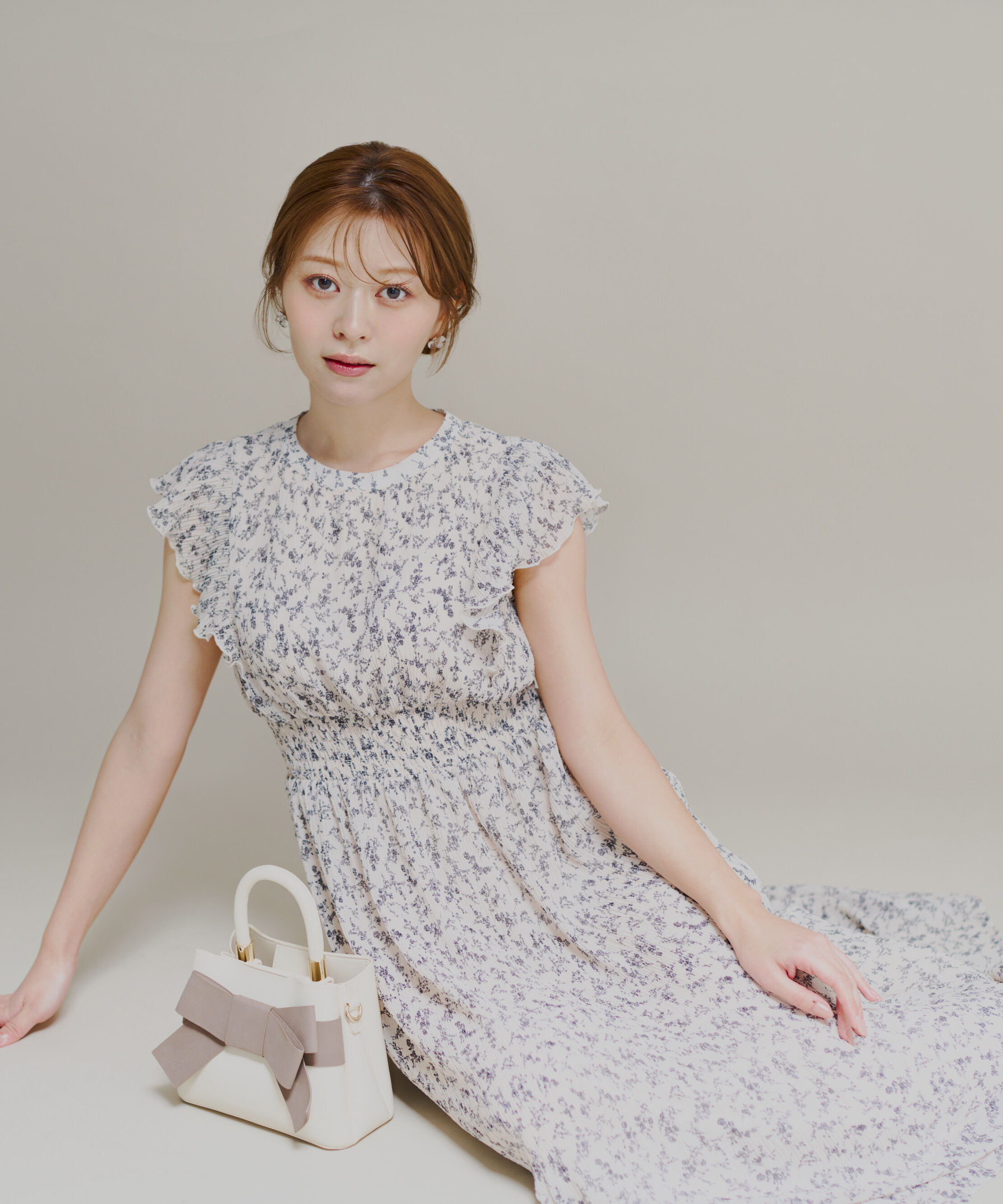 PROPORTION BODY DRESSING「小花楊柳ロングワンピース」|ワンピース|