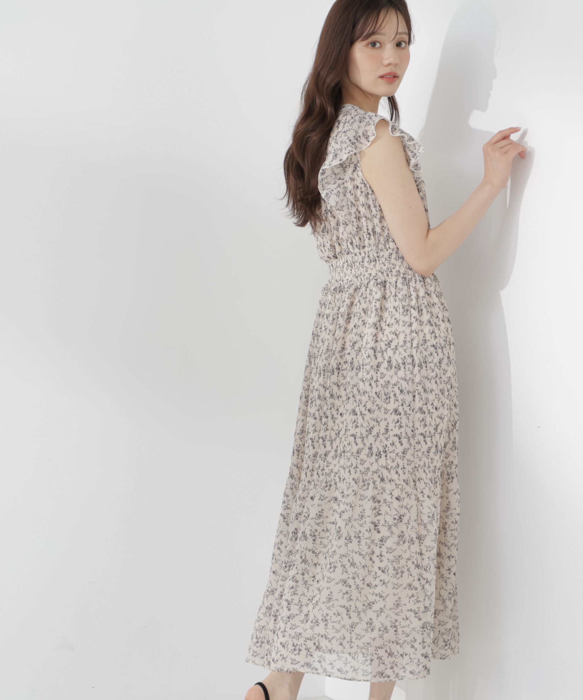 PROPORTION BODY DRESSING「小花楊柳ロングワンピース」|ワンピース|