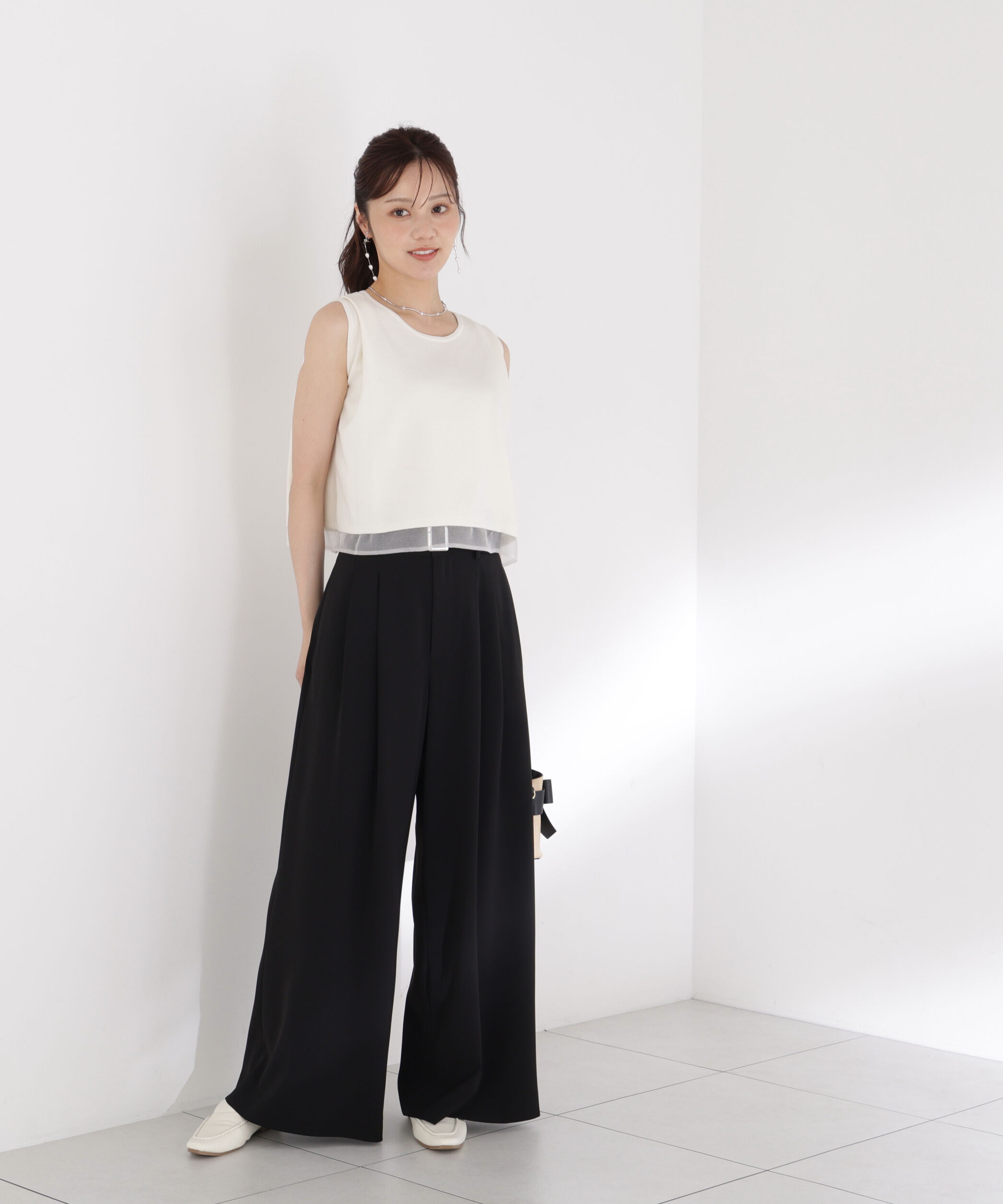 PROPORTION BODY DRESSING「＜a/mie＞ベルト付き2タックワイドパンツ」|その他|