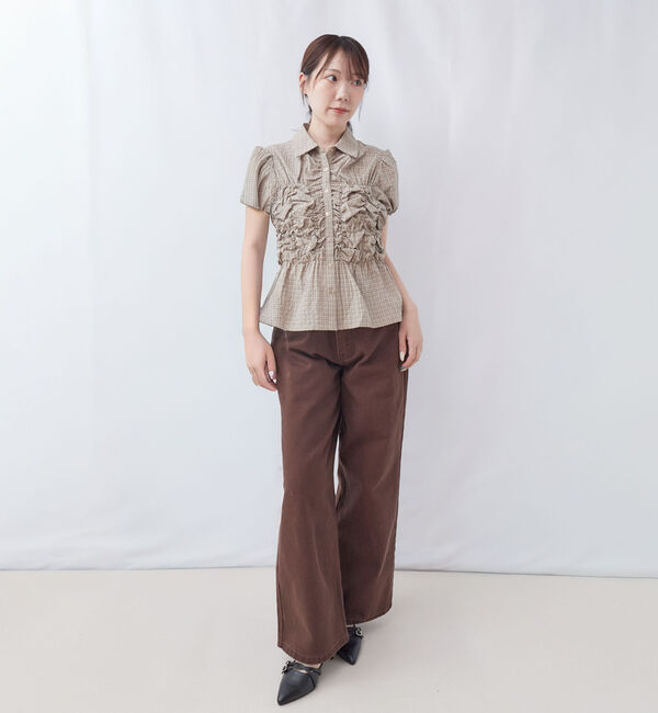 archives「チェックランダムシャーリングシャツブラウス」|シャツ・ブラウス|