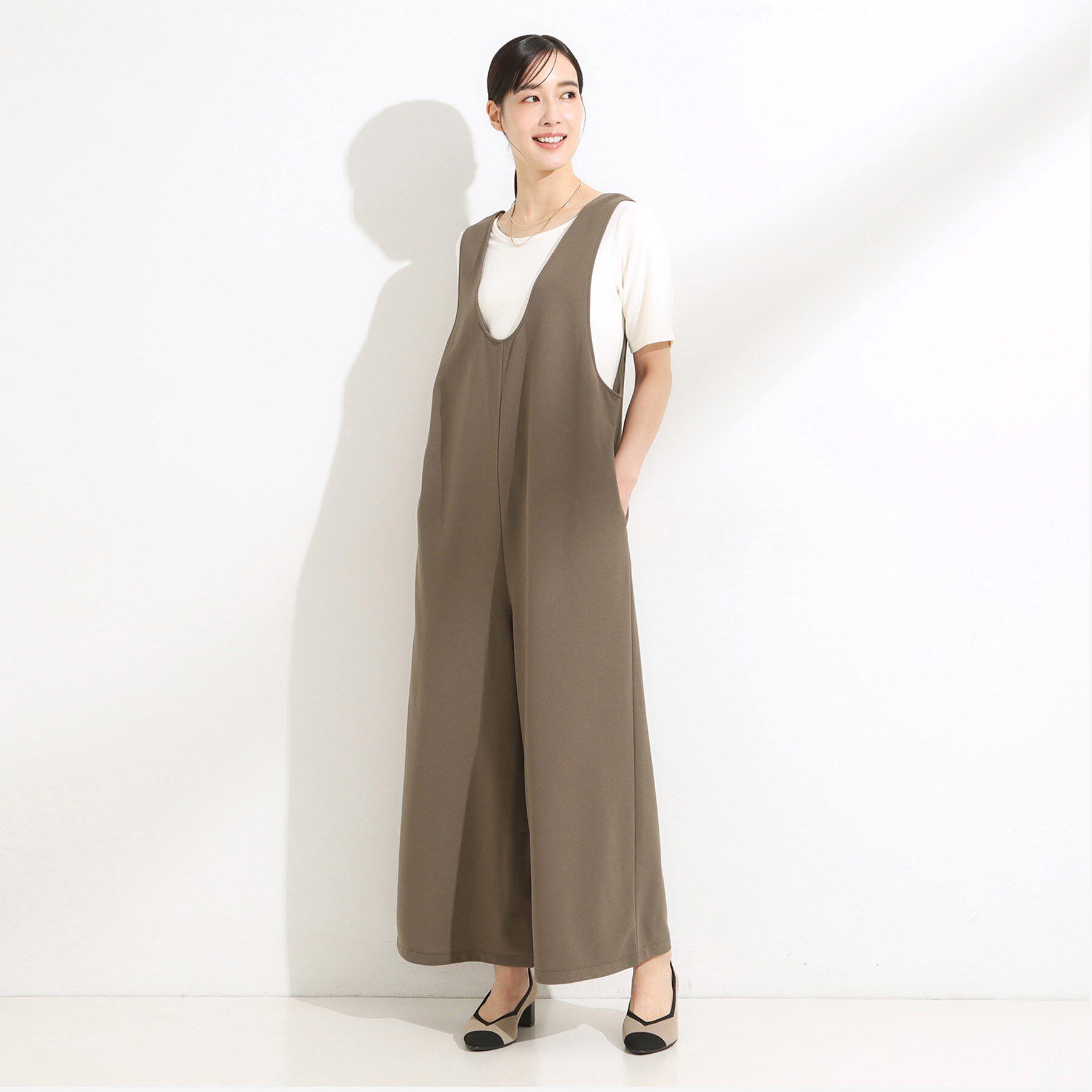 SHOO･LA･RUE「【前後2WAY/洗える】さらっと着られるサロペット」|オールインワン|