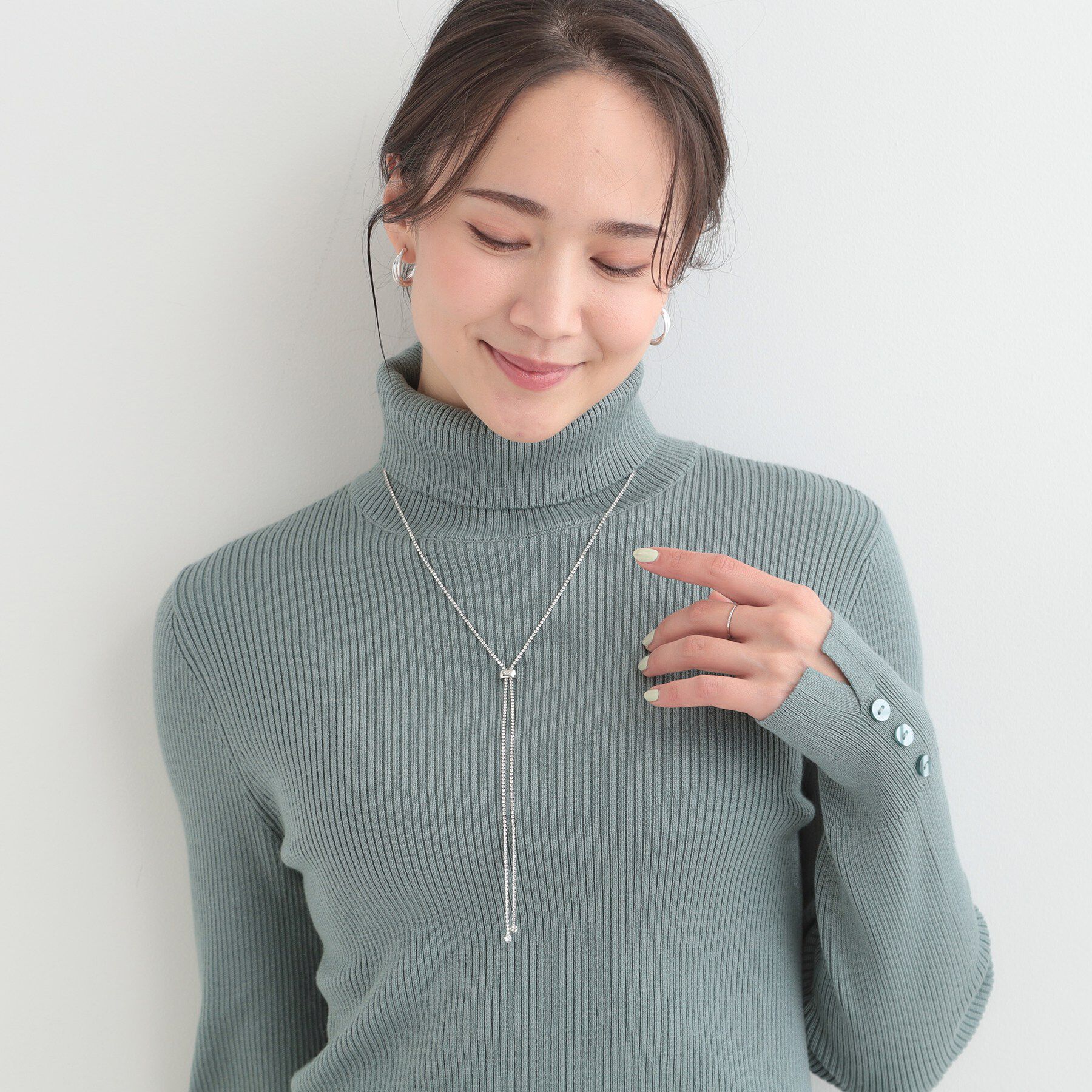 SHOO･LA･RUE「【2WAY】上品に輝く ダイヤレーンネックレス」|ネックレス|