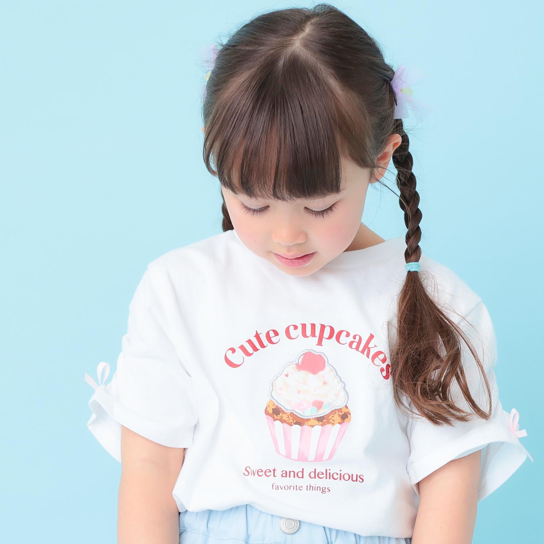 SHOO･LA･RUE「【100-150cm】カップケーキフレークTシャツ」|Tシャツ・カットソー|