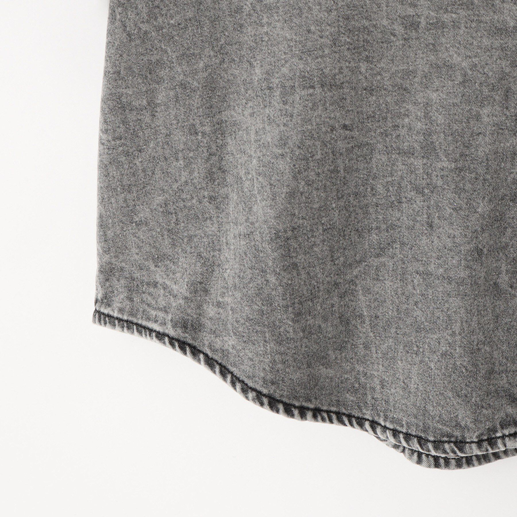 SHOO･LA･RUE「【120-150cm】肩あきデニムドッキングシャツ」|Tシャツ・カットソー|