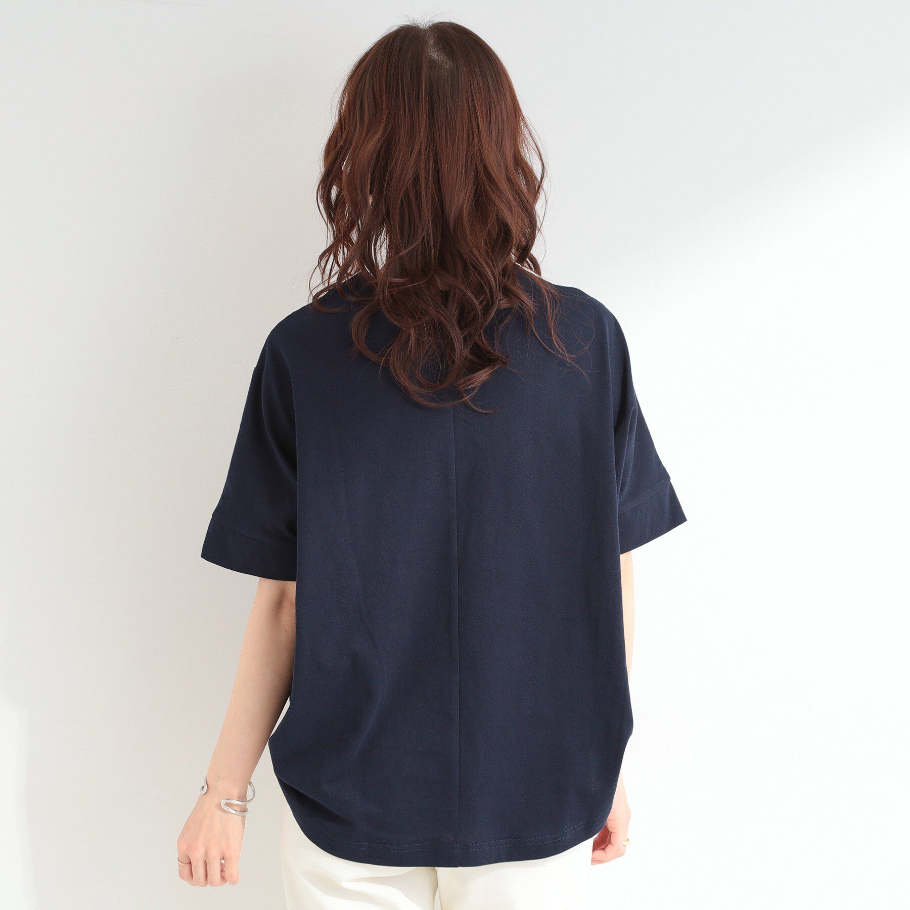 SHOO･LA･RUE「【S-LL/洗濯機可】インしないで着られる ななめ3段切り替えトップス」|Tシャツ・カットソー|