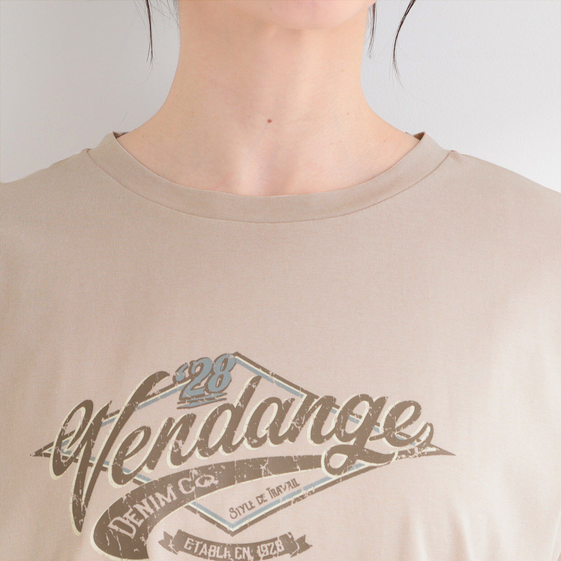 SHOO･LA･RUE「【ひんやり/S-LL/洗濯機可】選べる3柄 ヴィンテージ風こなれアソートTシャツ」|Tシャツ・カットソー|