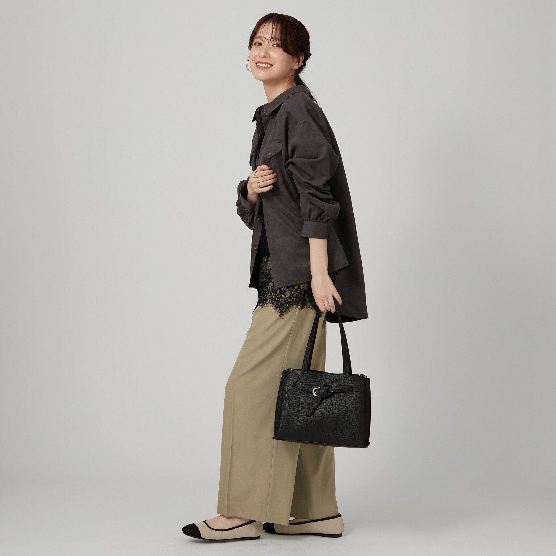 SHOO･LA･RUE「【軽量／2WAY】ふわっと軽いベルトトートバッグ」|トートバッグ|