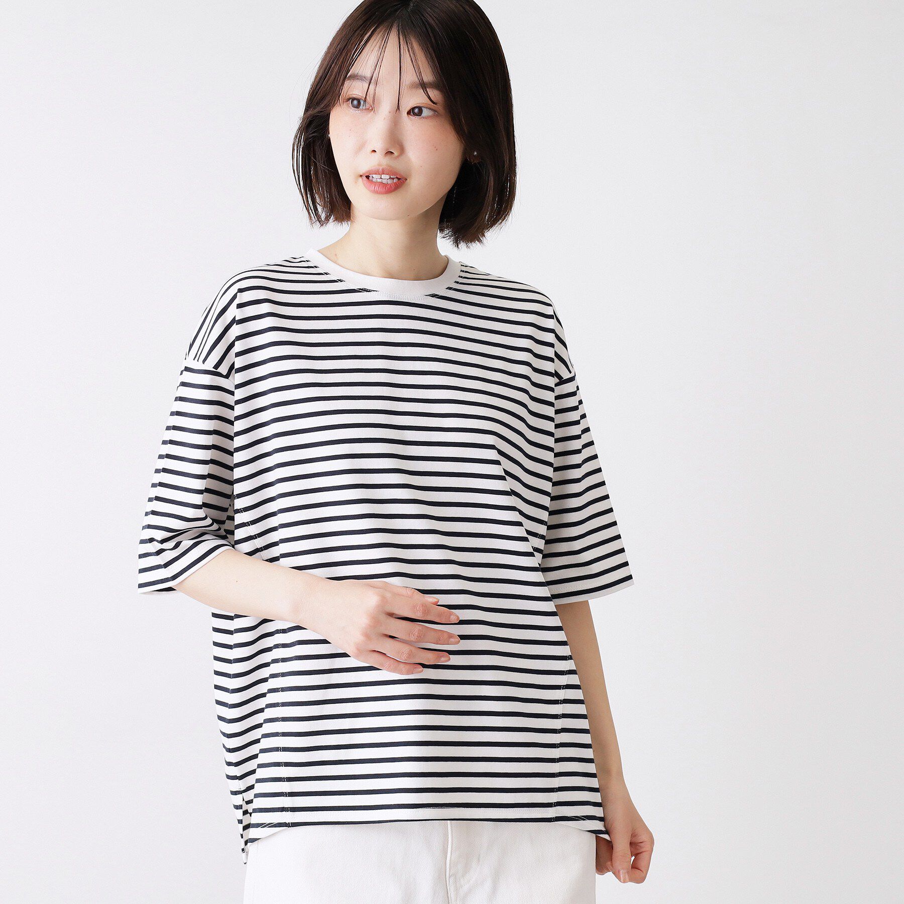 Dessin「【UVカット/接触冷感】プレーティングTシャツ」|Tシャツ・カットソー|