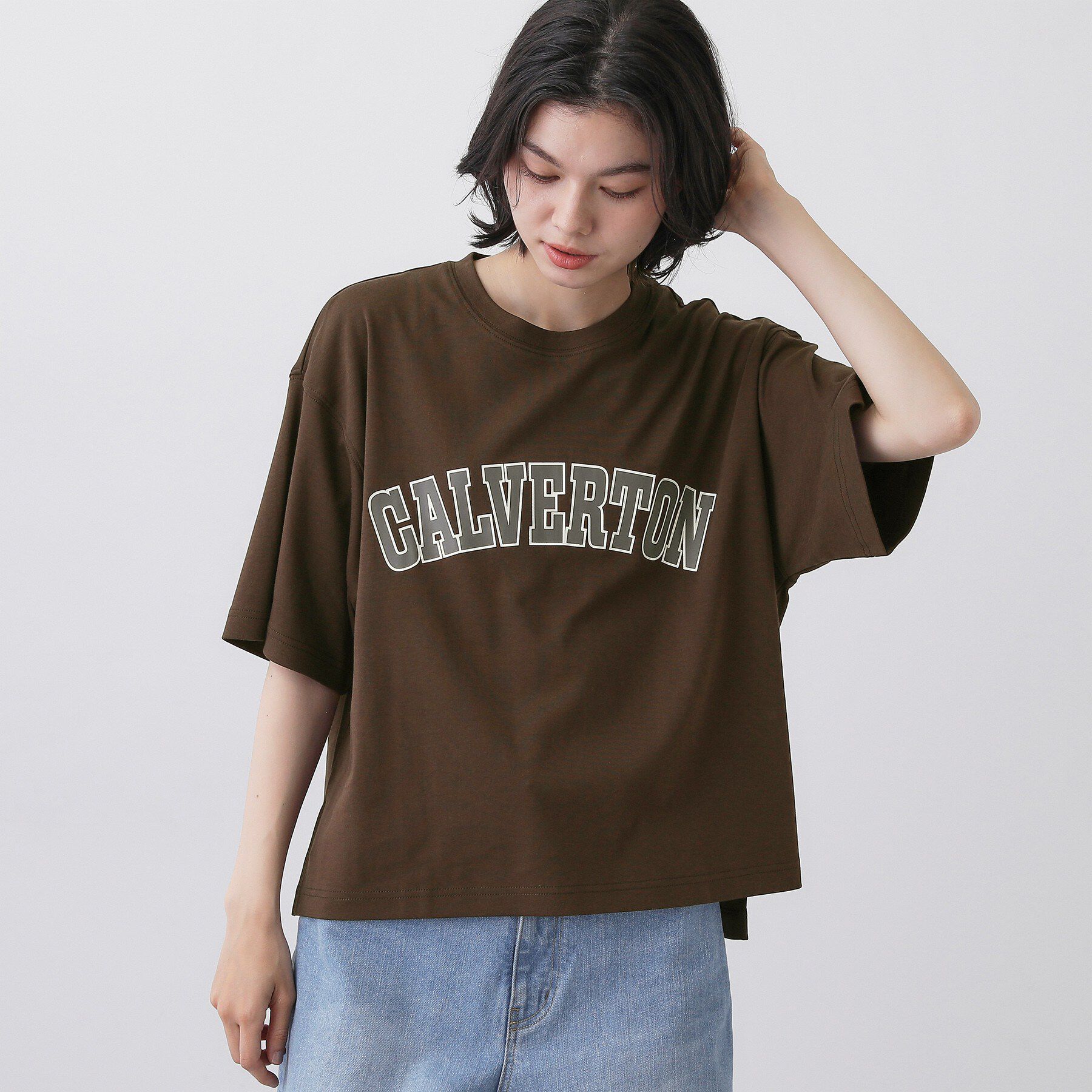 Dessin「【撥水加工】ロゴプリントTシャツ」|Tシャツ・カットソー|