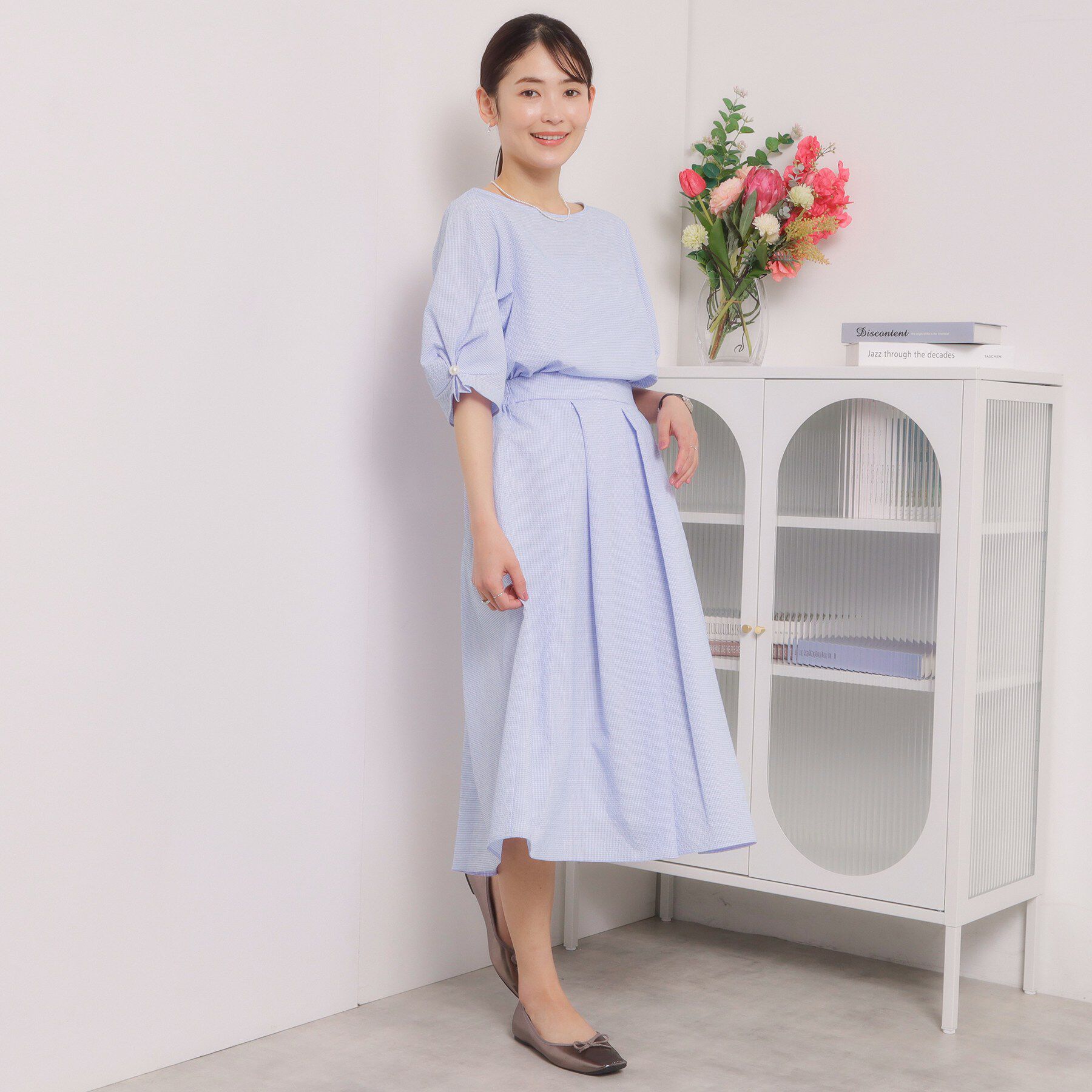 ITS&rsquo;DEMO「【手洗い可／セットアップ可】サッカーブラウス」|シャツ・ブラウス|