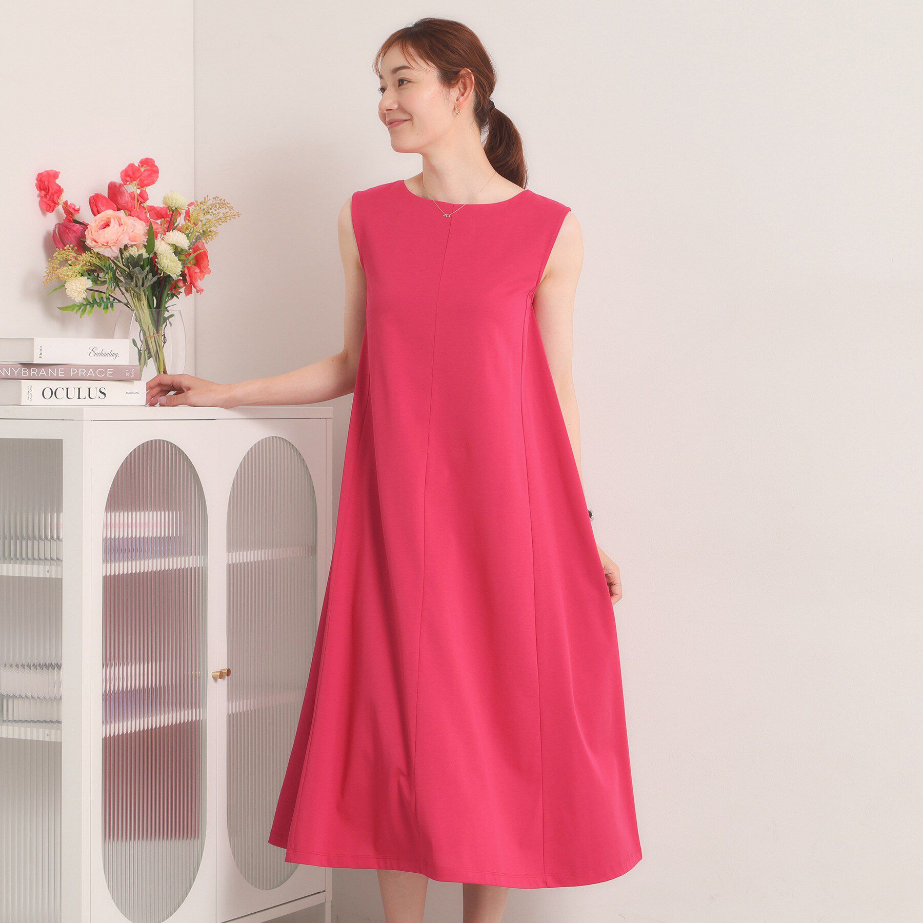 ITS&rsquo;DEMO「【UV／冷感／毛玉防止】汗染み防止機能付きカットワンピース」|ワンピース|ピンク(073)