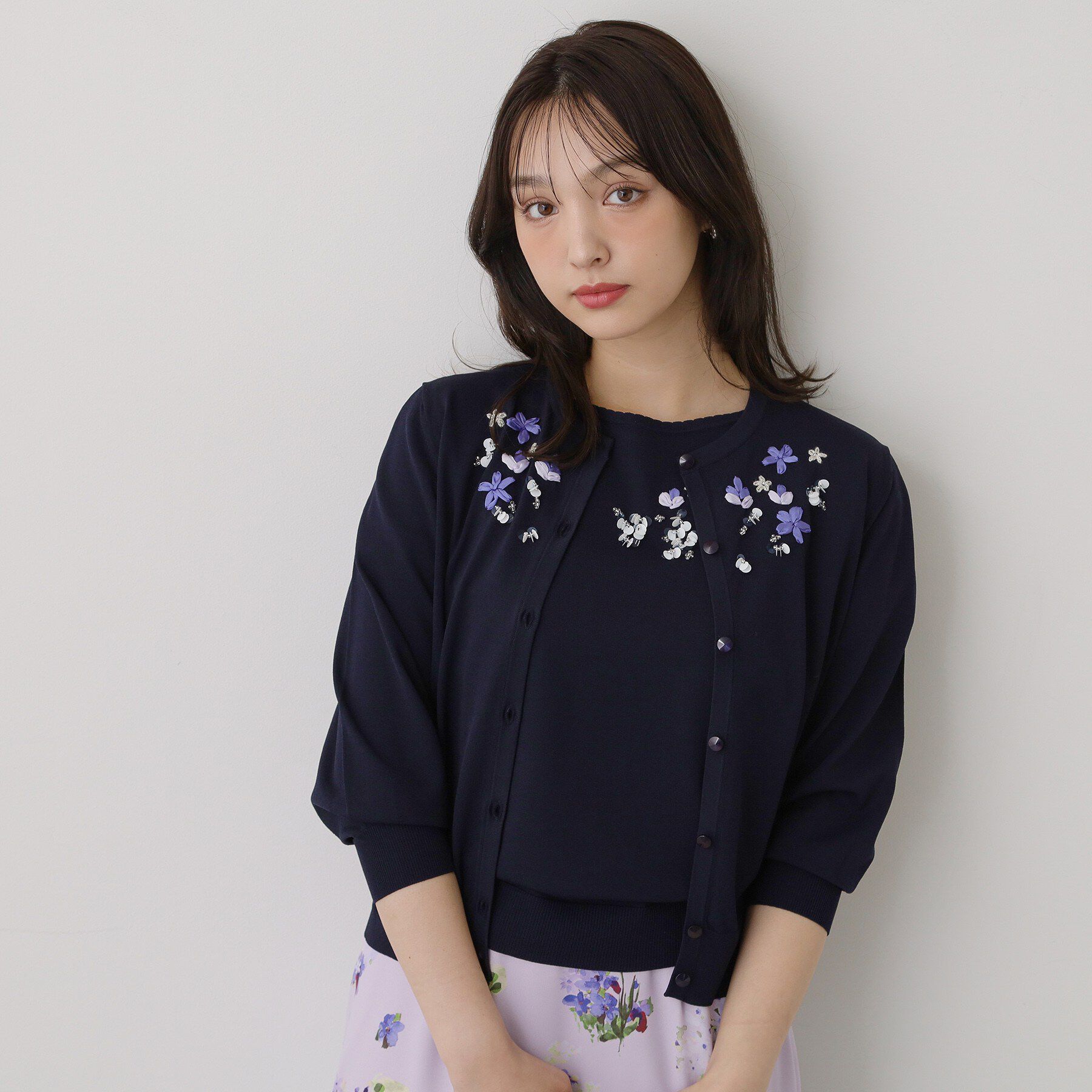 SunaUna「【SS～Lサイズ展開／スパンコール・ビジュー・刺繍】クラフトニット」|ニット・セーター|