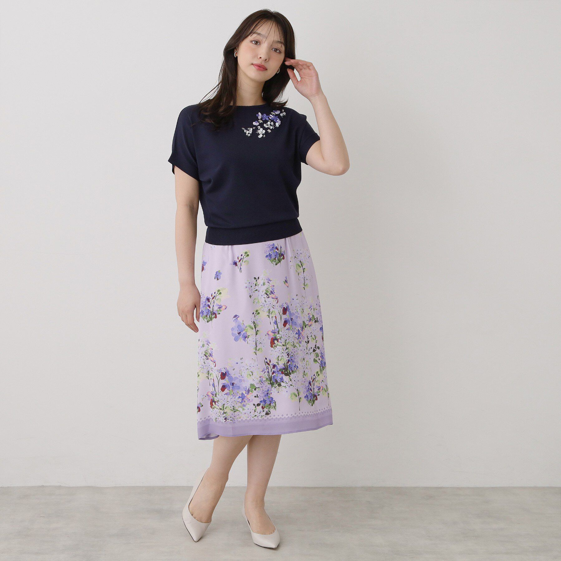 SunaUna「【SS～Lサイズ展開／スパンコール・ビジュー・刺繍】クラフトニット」|ニット・セーター|