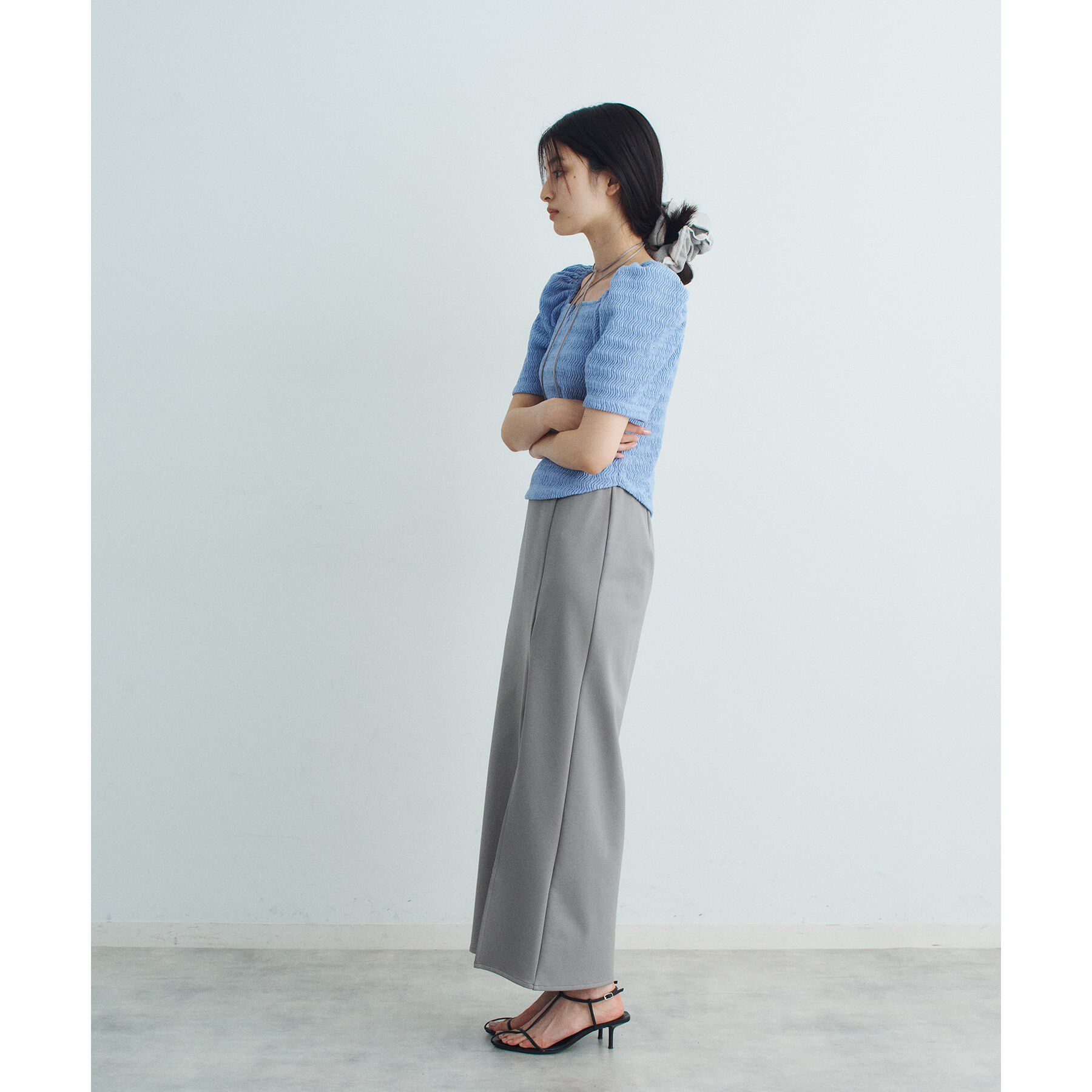 CODE A「gather puff jersey tops」|Tシャツ・カットソー|