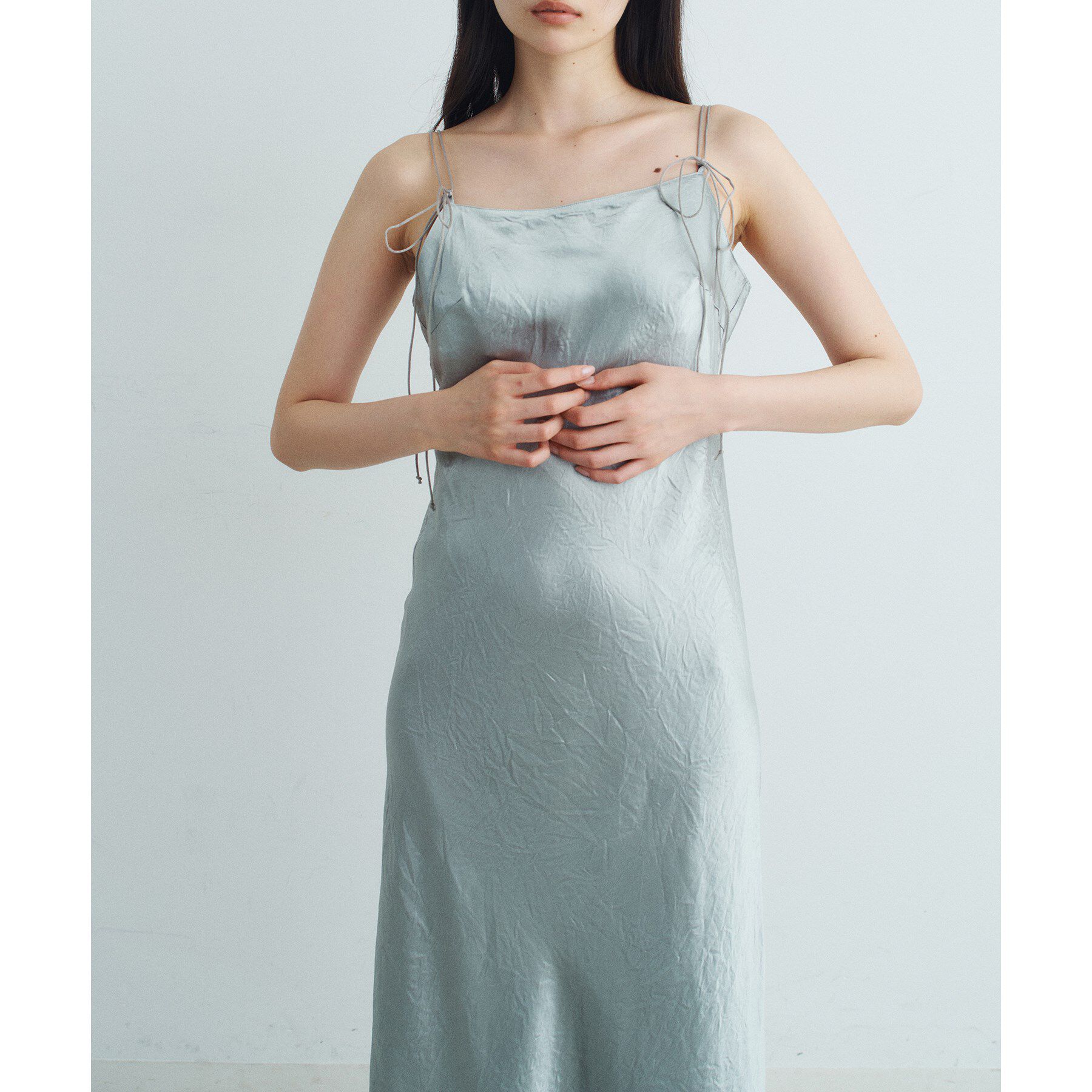 CODE A「ribbon cami dress」|ワンピース|ライトグレー(011
