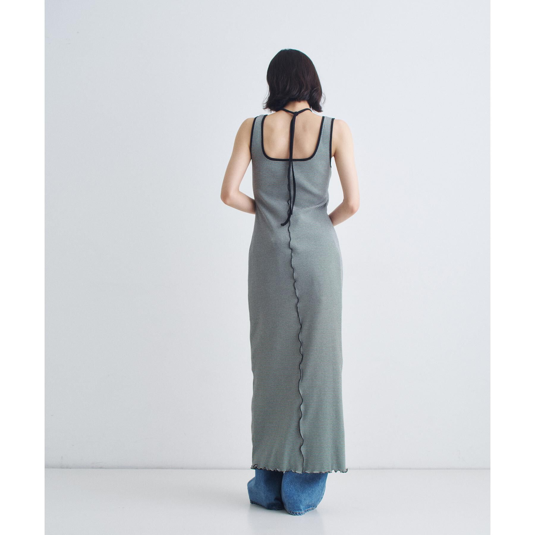 CODE A「【Cup-in】chic border jersey dress」|ワンピース|
