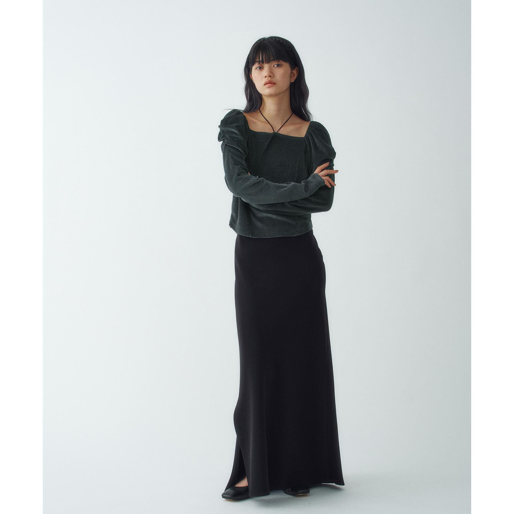 CODE A「velour square puff top」|Tシャツ・カットソー|