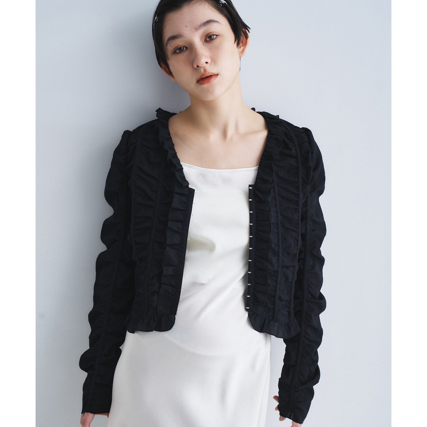 CODE A「dobby ruffle blouse」|シャツ・ブラウス|