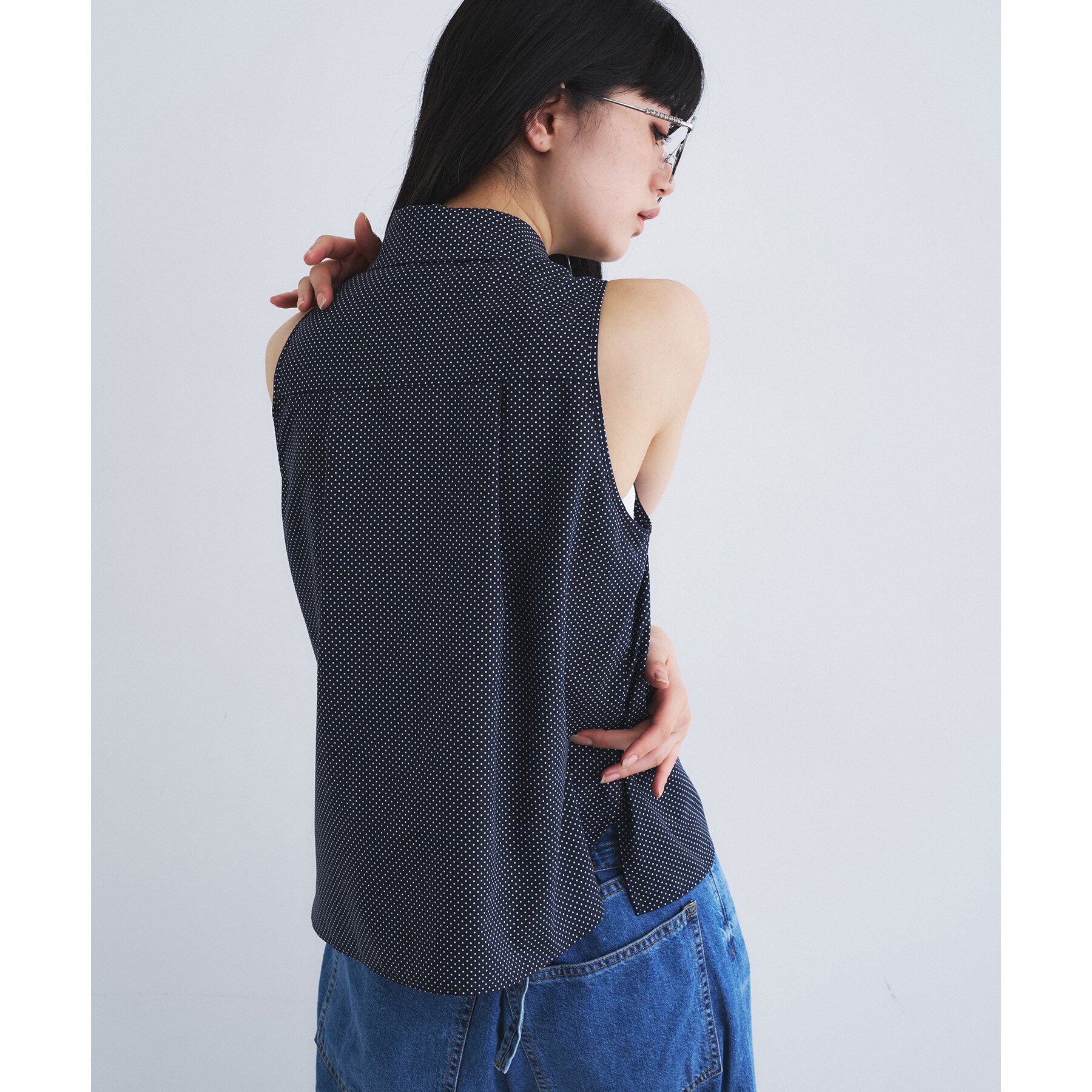 CODE A「dots open shoulder shirts」|シャツ・ブラウス|