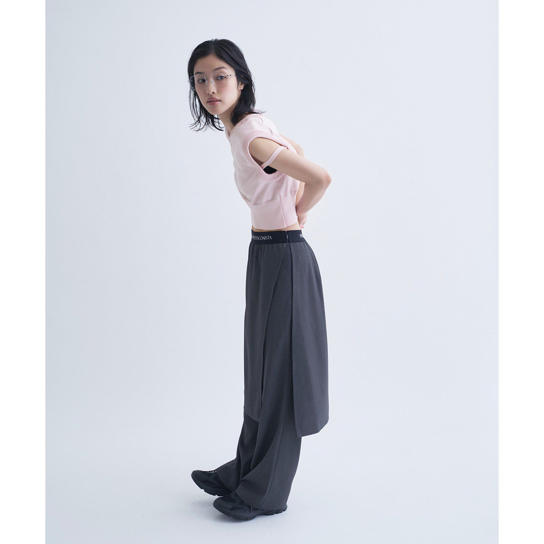 CODE A「design short vest」|ニット・セーター|