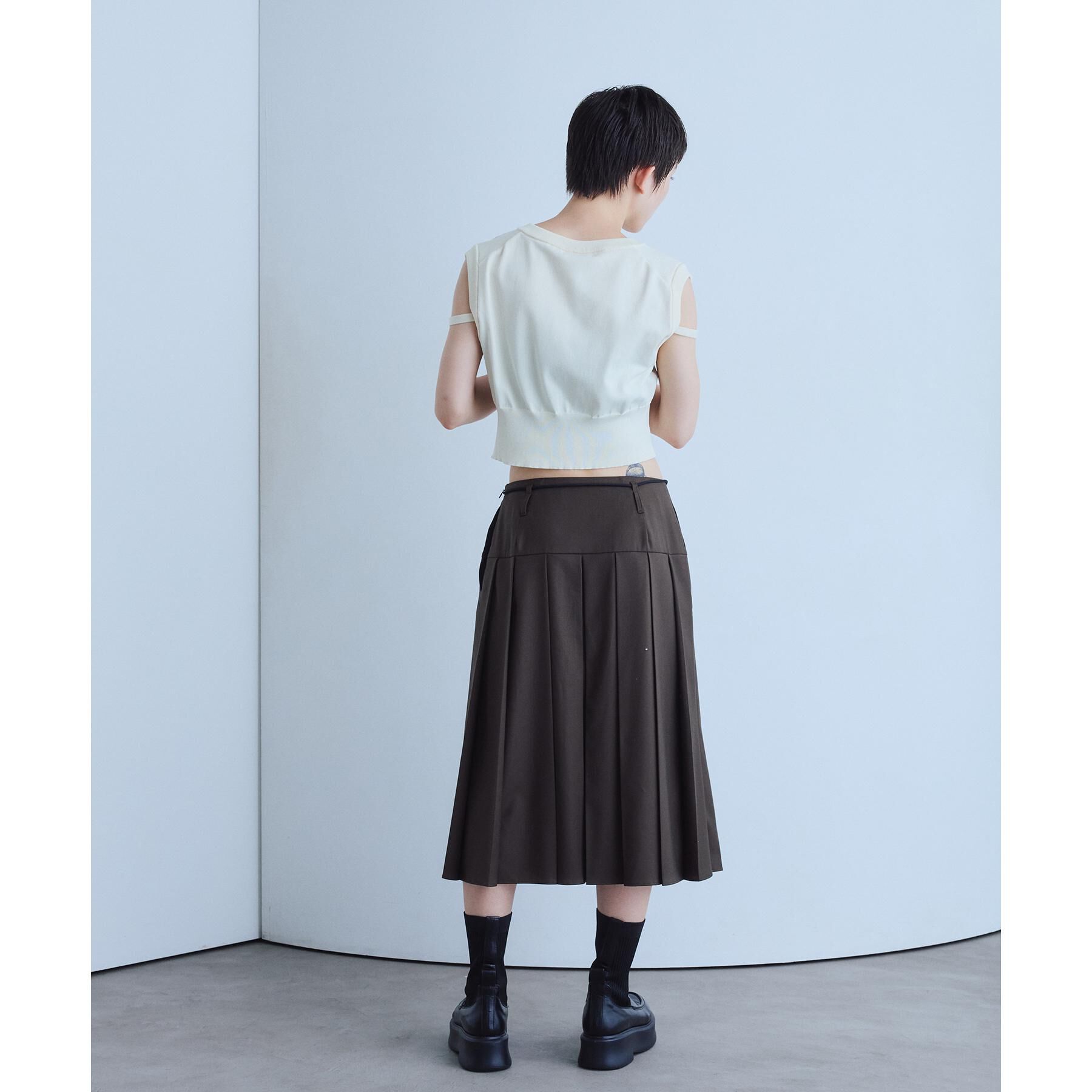 CODE A「design short vest」|ニット・セーター|