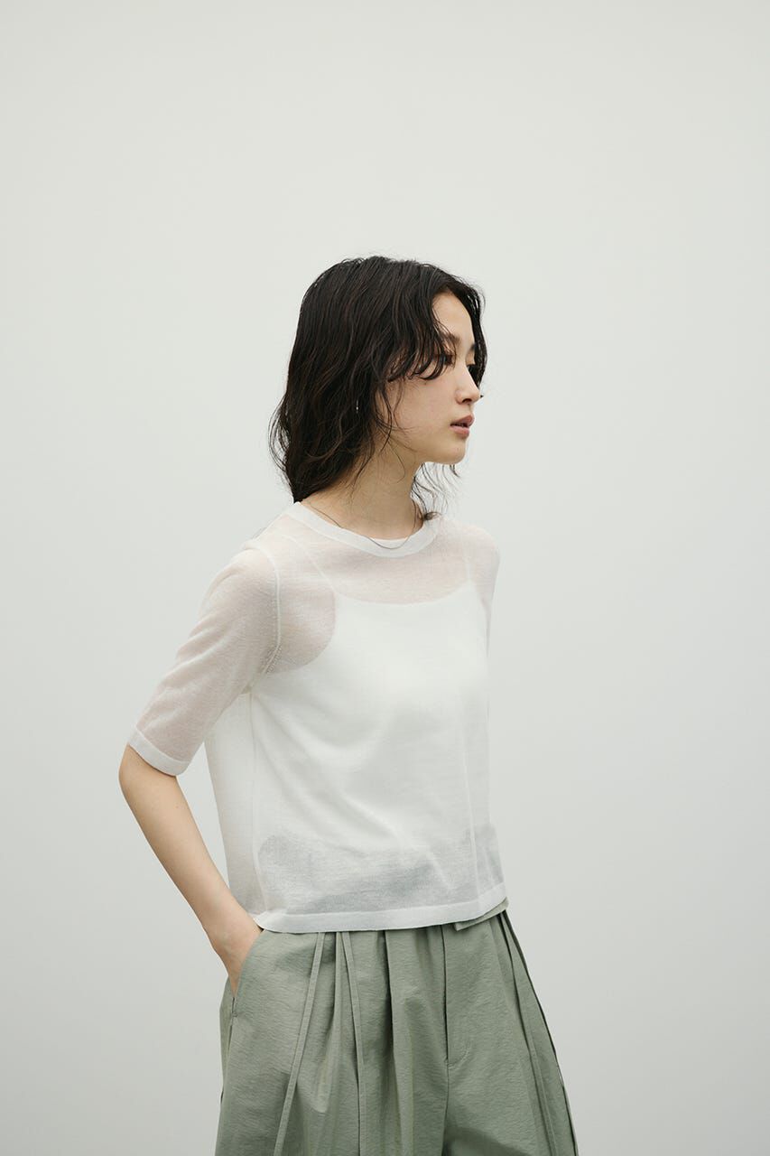STYLEMIXER「ウォッシャブルリネンミックスニットT」|ニット・セーター|
