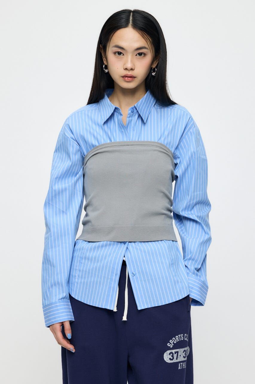 MOUSSY「KNIT BARE トップス」|チューブトップ|