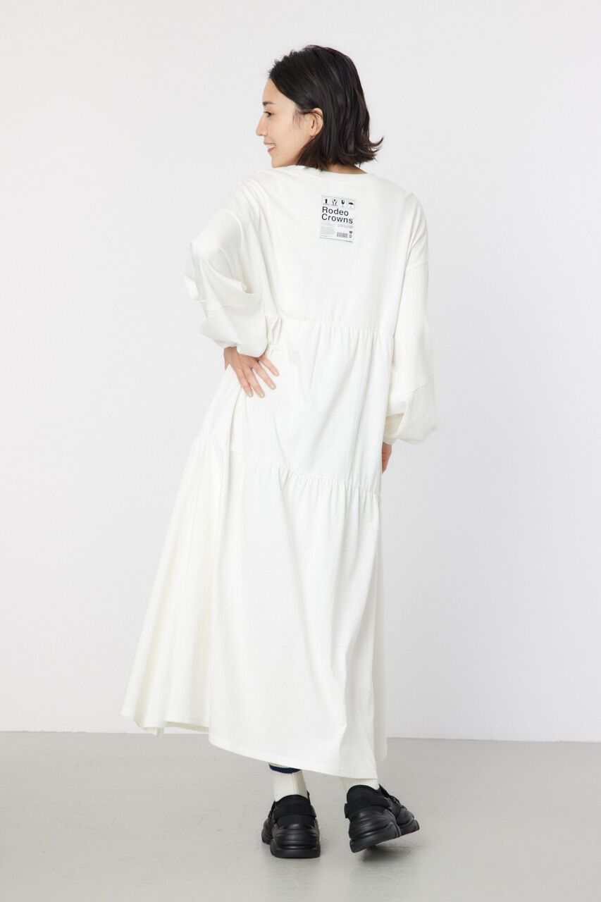 RODEO CROWNS「ネームパッチティアードマキシワンピース」|ワンピース|O/WHT1