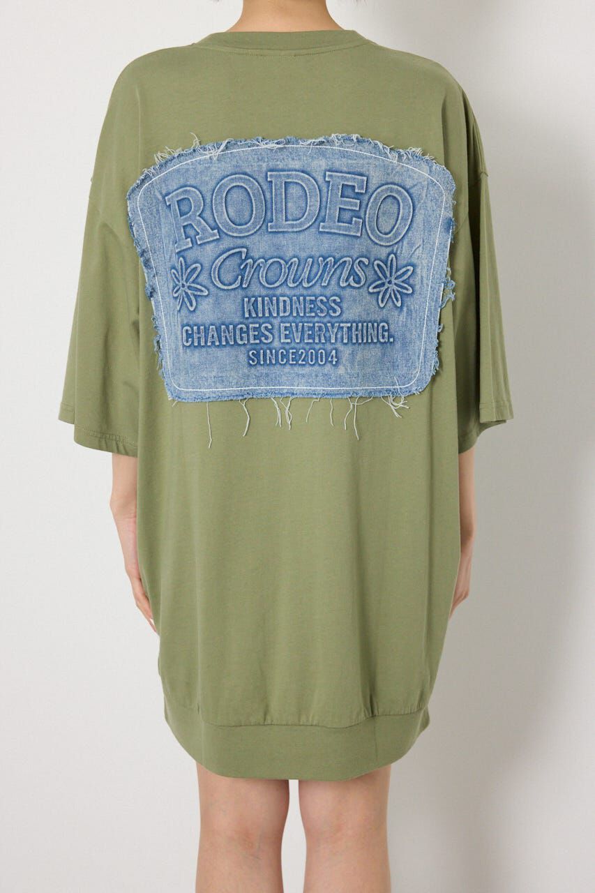 RODEO CROWNS「エンボスデニムロゴワンピース」|ワンピース|