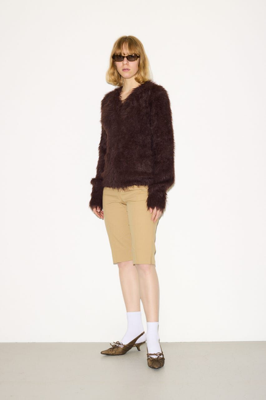 SLY「SHAGGY V／N TUCK PUFF トップス」|ニット・セーター|
