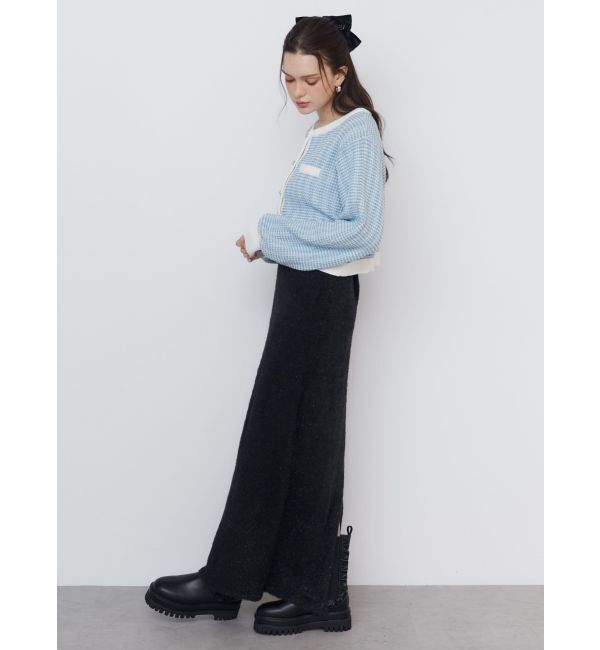 CALNAMUR「GLITTER SHAGGY KNIT SK/グリッターシャギーニットスカート」|スカート|