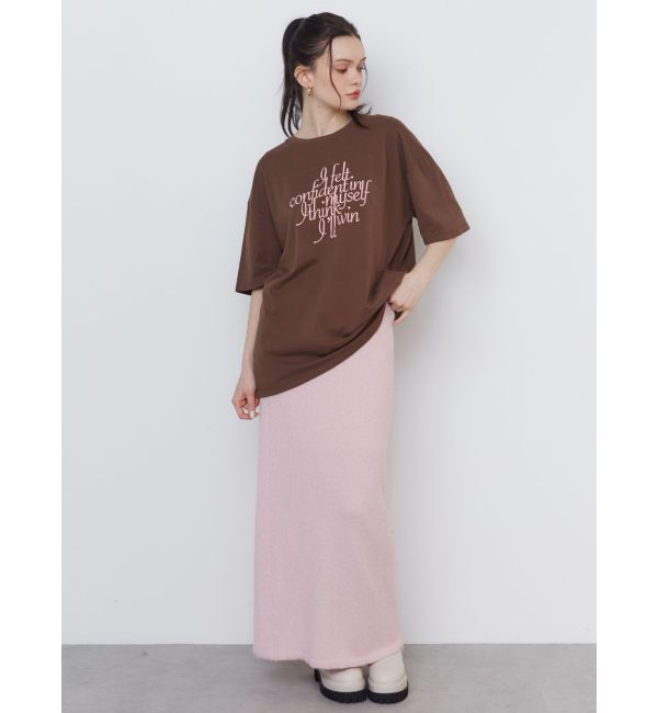 CALNAMUR「GLITTER SHAGGY KNIT SK/グリッターシャギーニットスカート」|スカート|