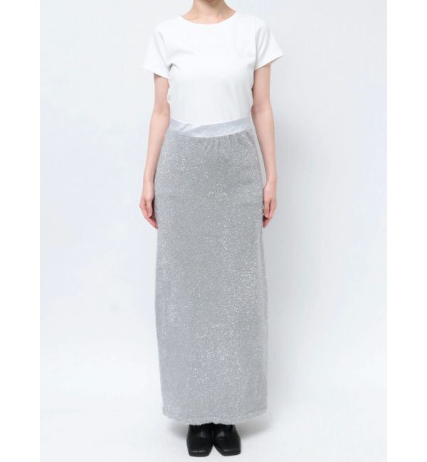 CALNAMUR「GLITTER SHAGGY KNIT SK/グリッターシャギーニットスカート」|スカート|