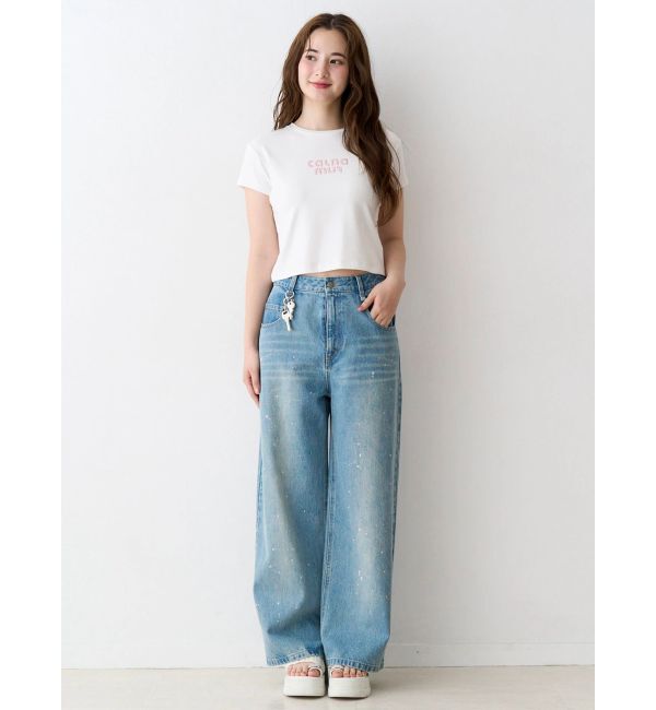 CALNAMUR「ビジューロゴコンパクトTシャツ」|Tシャツ・カットソー|