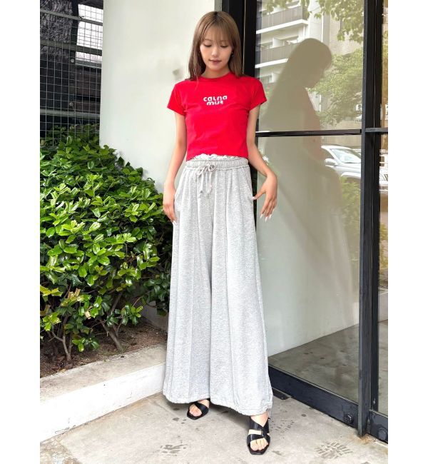 CALNAMUR「ビジューロゴコンパクトTシャツ」|Tシャツ・カットソー|