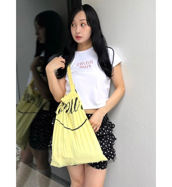CALNAMUR「ビジューロゴコンパクトTシャツ」|Tシャツ・カットソー|