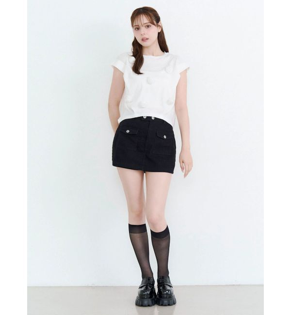 CALNAMUR「3Dローズトップス」|Tシャツ・カットソー|