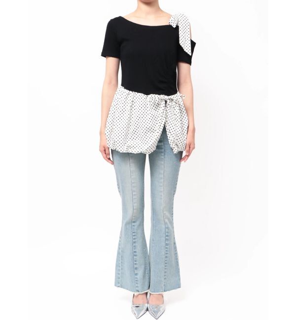 CALNAMUR「ワンショルデザイン半袖トップス」|Tシャツ・カットソー|