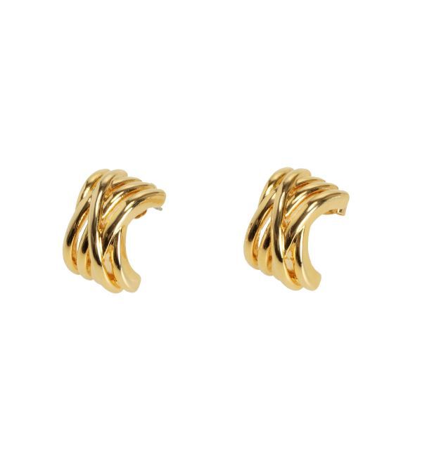 EVRIS「WAVE WIDEピアス」|ピアス|ゴールド