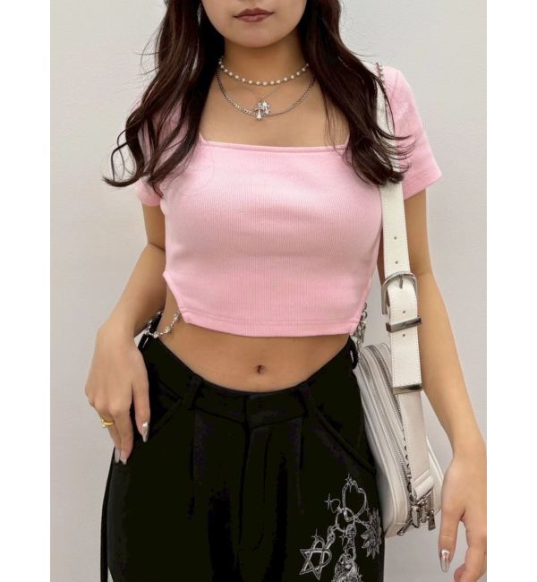 EVRIS「サイドビジューチェーントップス」|Tシャツ・カットソー|