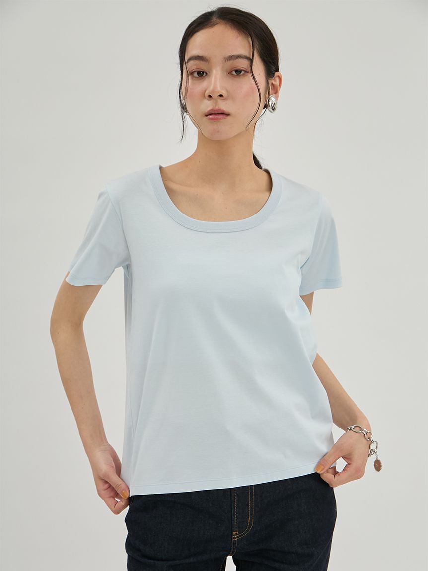 Mila Owen「シルキータッチＵネックTシャツ」|Tシャツ・カットソー|LBLU