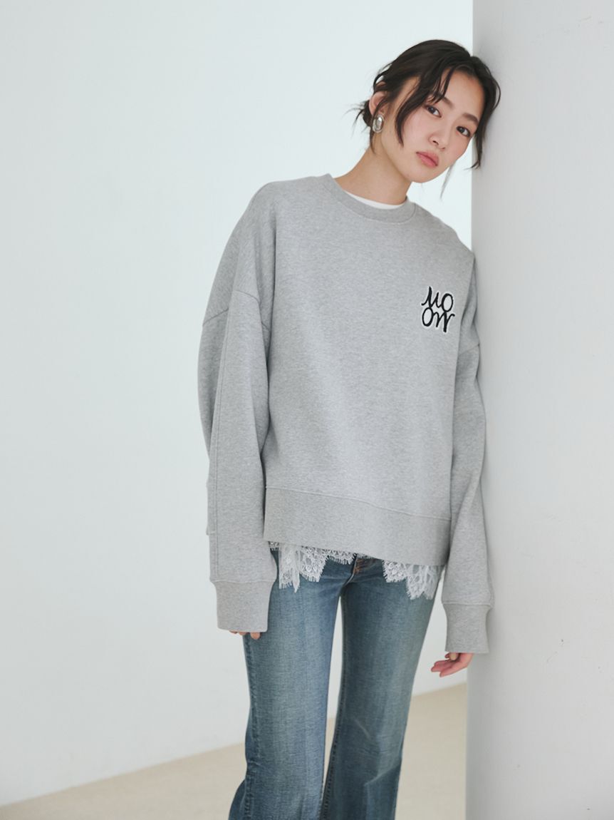 Mila Owen「【WEB限定】レースヘムTシャツ」|Tシャツ・カットソー|