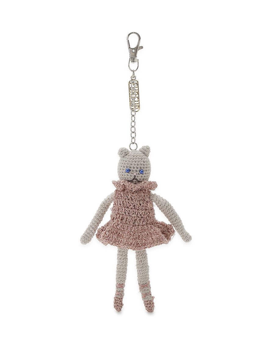 FURFUR「プリマキャットモチーフクロシェチャーム」|キーケース|PNK