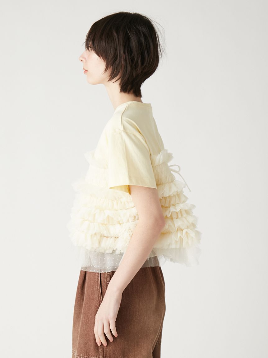 FURFUR「チュールドッキングTシャツ」|Tシャツ・カットソー|